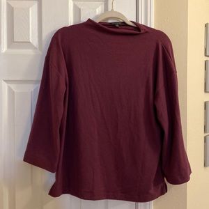Wine Colored Banana Republic Mock Turtleneck - Size Medium